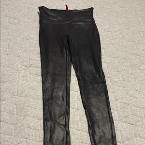 Spanx Black Faux Leather Leggings
